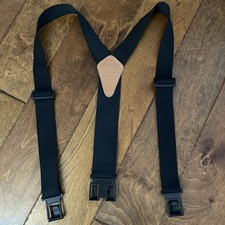 DICKIES "Perry" Belt Clip Y-Back Adjustable Suspenders Black