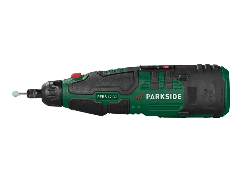 Parkside 12V Cordless Rotary Multi Tool Precision Drill Grinder +50 Accessories  - Image 3 of 4