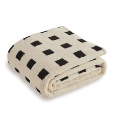Black White Checkered Fleece Throw Blanket 50x60 Inch Soft Christmas Bed