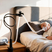 CPAP Hose Holder for Bed   Adjustable 360  Swivel Hose Hanger, Prevents Kinking