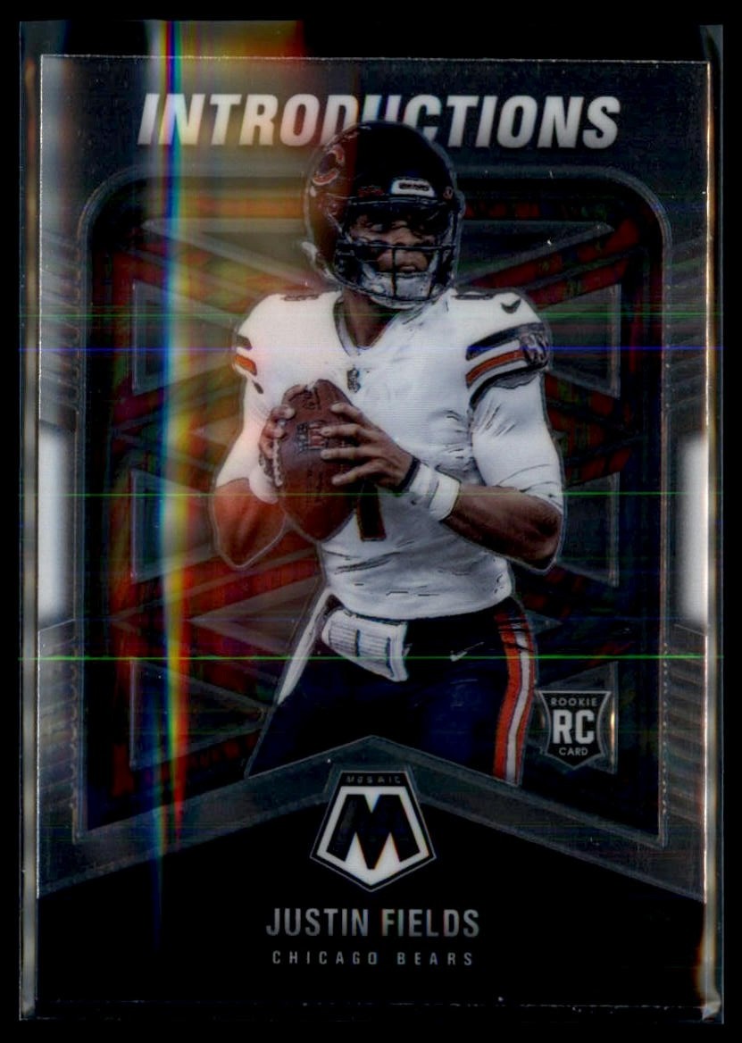 2021 Panini Mosaic Justin Fields #I-4 Rookie Introductions Chicago Bears