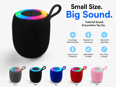 Wireless Bluetooth Speaker RGB Lights Portable Travel Speaker