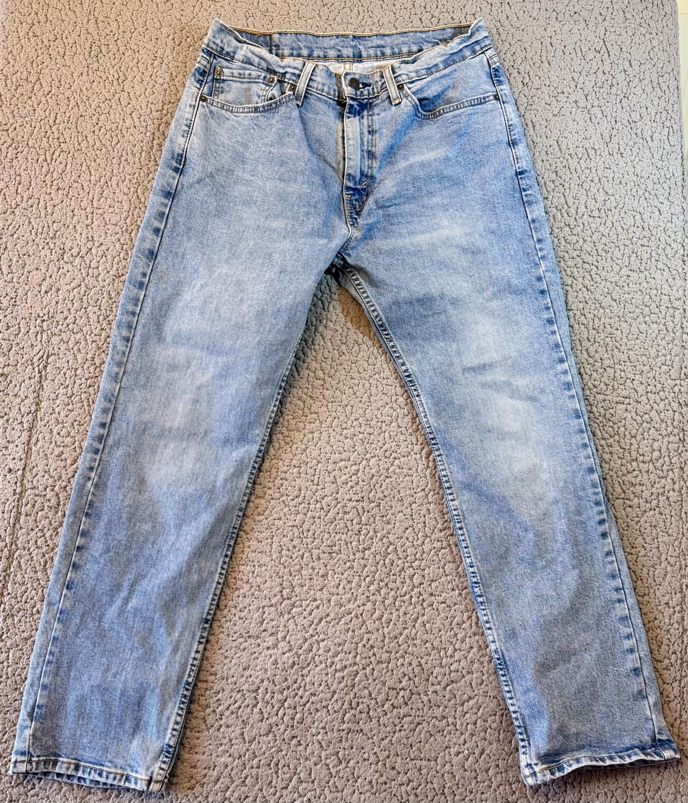 Levi’s 505 Jeans Mens W34 L30 Blue Regular Fit Straight Leg Light Wash