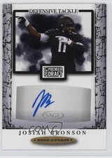 2021 Sage Premier Draft Auto Josiah Bronson #A120 Auto 1cx3