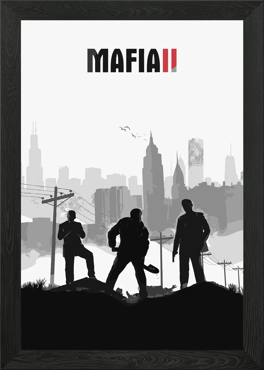 Mafia II Game Gaming Framed Wall Art Poster Canvas Print Picture