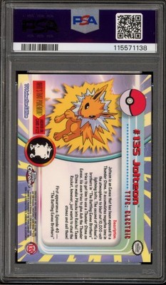 Pokemon Topps Chrome Jolteon #135 PSA 10 Gem Mint | eBay