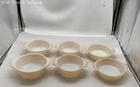 Fire-King Peach Lustre 6 Piece Bowl Set Anchor Hocking Vintage 1950s Milk Glass