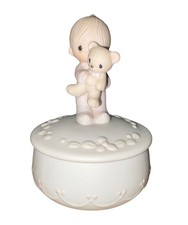 Precious Moments: E-9280, Jesus Loves Me Boy with Teddy Bear - With Box