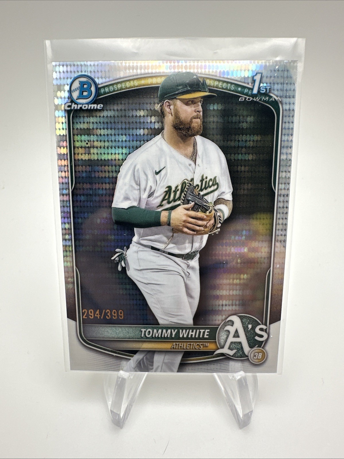 2025 Bowman Chrome TOMMY WHITE #BCP-251 1st Pulsar Refractor /399 Athletics