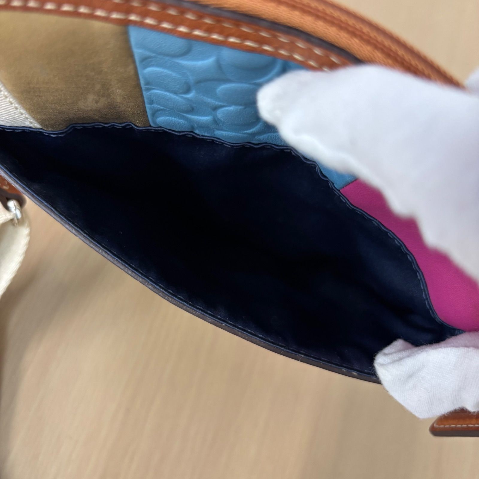 COACH patchwork shoulder bag patchwork pattern di… - image 15