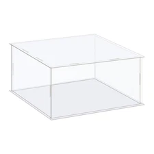 Display Case Box Acrylic Box Transparent Showcase 21x21x11cm for Collectibles