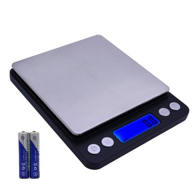 Barlunbee Gram Scale,Capacity 3000g Accuracy 0.1g Mini Food Scales Black