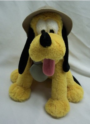 Disney Parks Animal Kingdom SAFARI PLUTO DOG 8'' Plush Stuffed Animal TOY