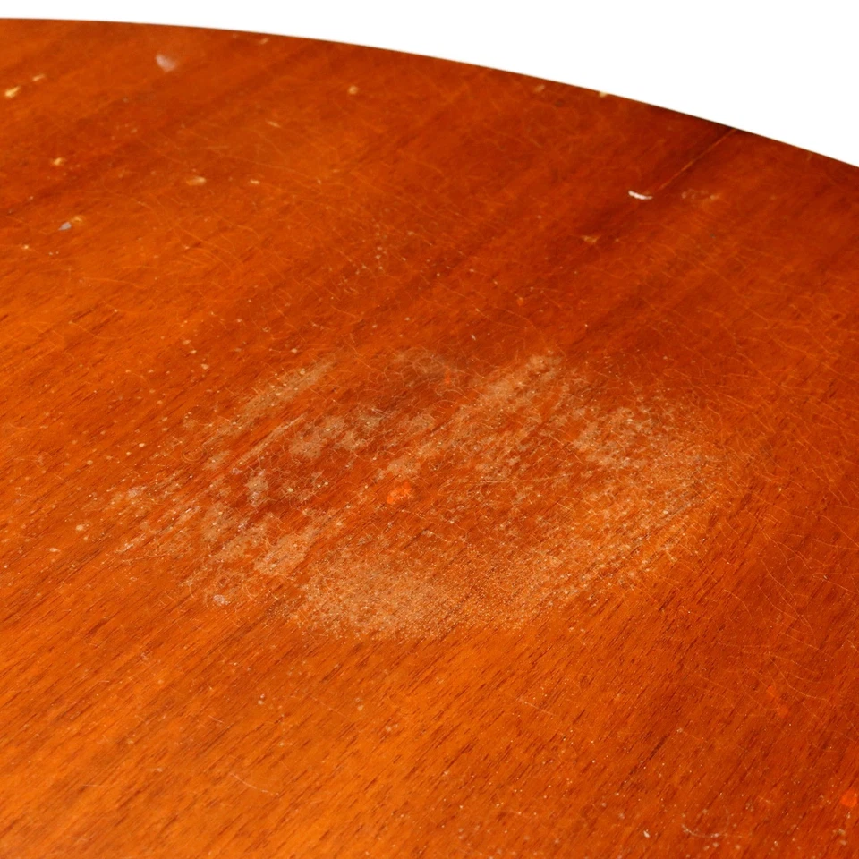 Table Vintage Plaquée en Teck Italie des Années 60 Originale - Photo 4/4