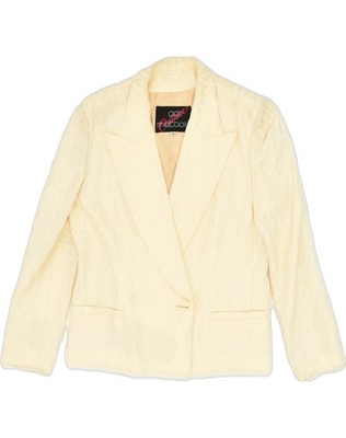 GAI MATTIOLO Damen 1 Knopf Blazer Jacke IT 46 Large Beige Acetat AC64