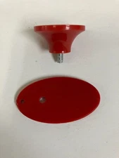 Vibroplex genuine parts #4000 finger piece, #4001 thumb piece, #4026 screw RED