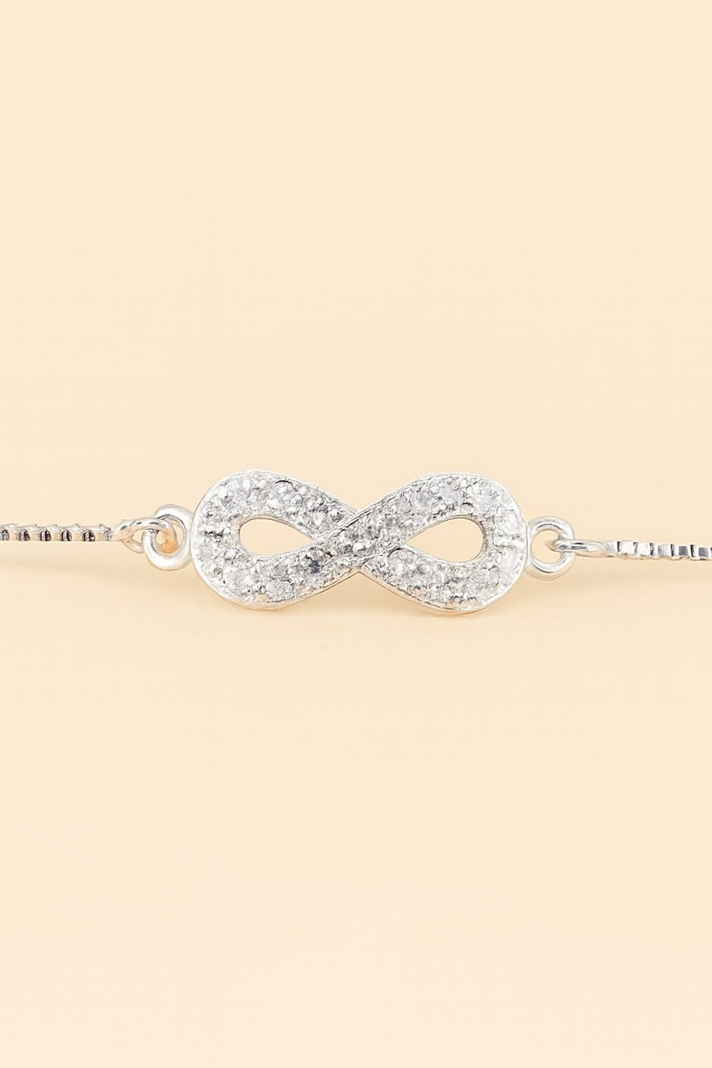 Pulsera mujer plata 925 • símbolo infinito • nueva • 19 cm • fina y elegante