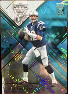 2016 Panini Donruss Elite Tom Brady #5 Teal 4/75 Patriots Goat