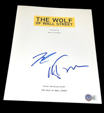 MARTIN SCORSESE LEONARDO DICAPRIO SIGNED SCRIPT WOLF OF WALL STREET BECKETT X2