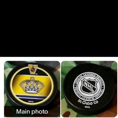 LOS ANGELES KINGS V SERIES OFFICIAL HOCKEY PUCK INGLASCO NHL MADE IN    RARE
