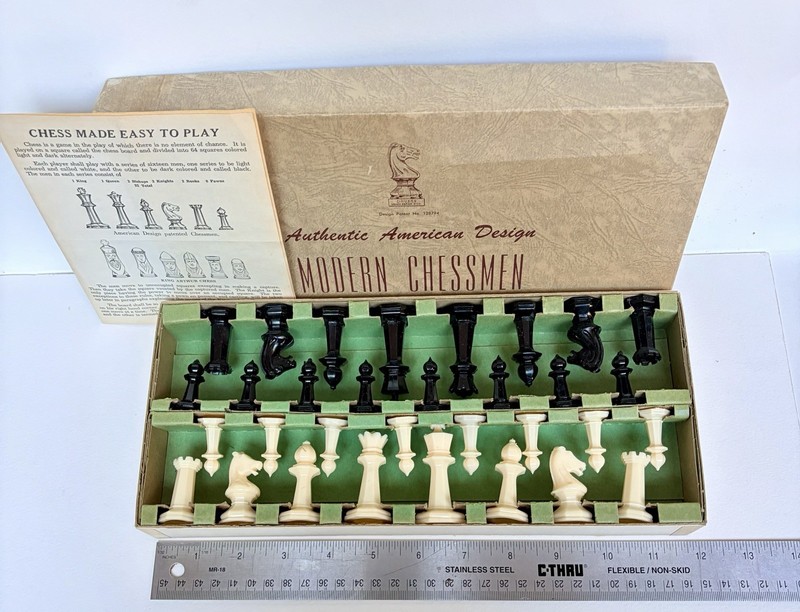 Vintage DRUEKE Quality Chess Set by Drueke No. 20 Original Box COMPLETE