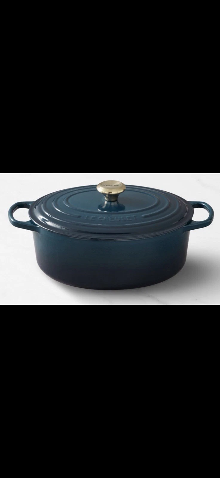 ~LeCreuset *NEW*8Qt*Signature*Oval*Dutch Oven, *Agave*Blue…*FreeShipping*