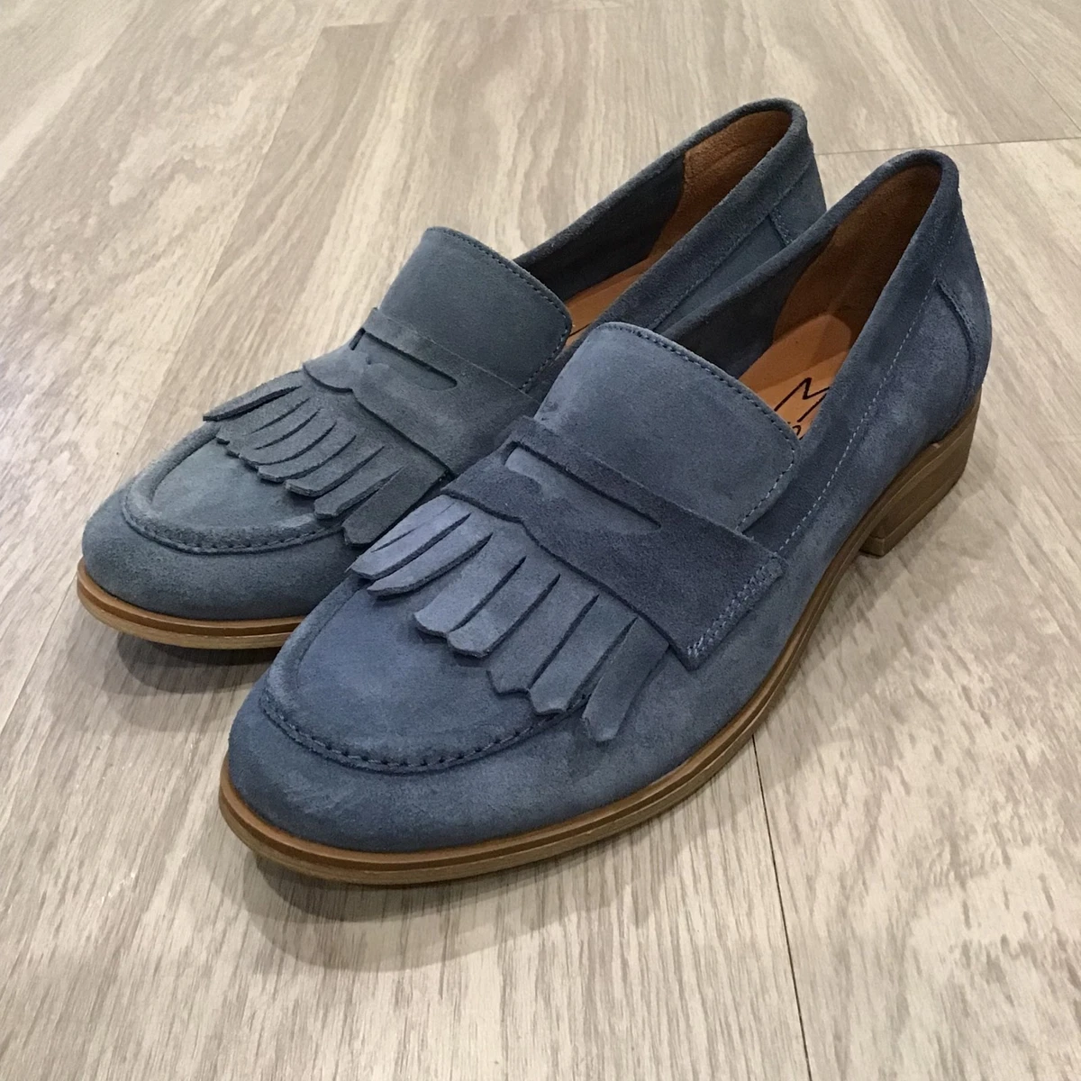 Miz Mooz Ilona Women's Size 36 US 5.5 Denim Blue Suede Loafers | eBay