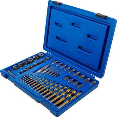 Schraubenausdreher Set 49tlg Linksbohrer 2-18mm Mutternausdreher Stehbolzen HSS