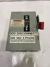 GE TH3361 30A 3 Pole Fusible Safety Disconnect Switch 600VAC 250VDC