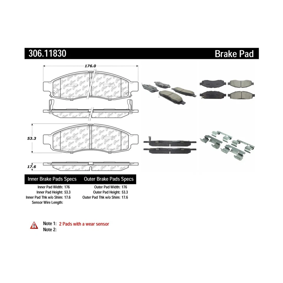 Conjunto de pastilhas de freio a disco dianteiro rotor de freio a disco compatível com 2007-2007 Nissan Titan - Imagem 2 de 4