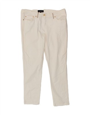 ROCCOBAROCCO Womens Slim Jeans W36 L28 White Cotton BZ06