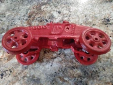 Replica 1925 A.C. Williams Red Cast Iron Race Car W/ Driver