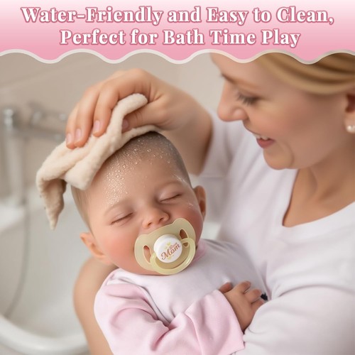 Reborn Baby Puppen Silikon Ganzkörper 20 Zoll Wasserdicht Realistisch Neugeborenes Baby - Bild 3 von 9