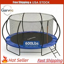 Kids  Adults Outdoor Trampoline 10FT, 600LB Max Load, Includes Enclosure  Ladd