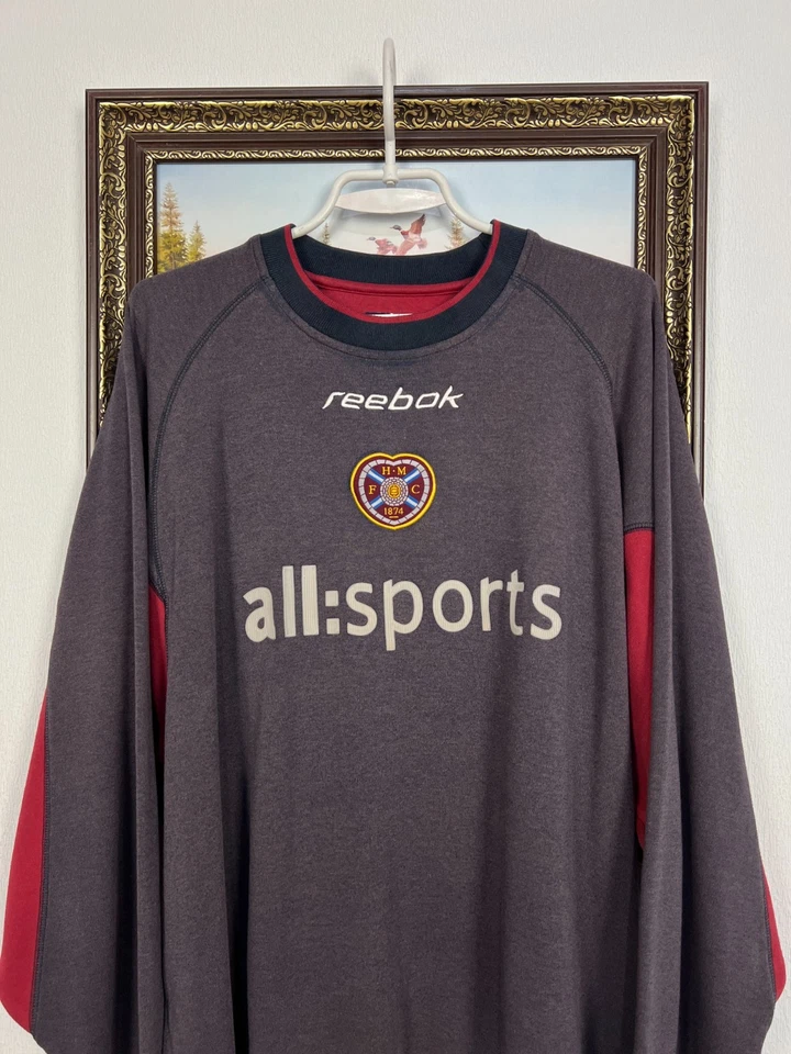 Vintage Reebok Heart Of Midlothian Hearts Football Sweatshirt Crewneck Sz 2XL - Image 2 of 4