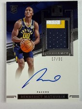 2022-23 Panini Impeccable Bennedict Mathurin Elegance Patch Auto /99 Rookie RPA