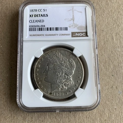 🏦1878-CC $1 NGC XF Details Morgan Silver Dollar gently cleaned nice piece