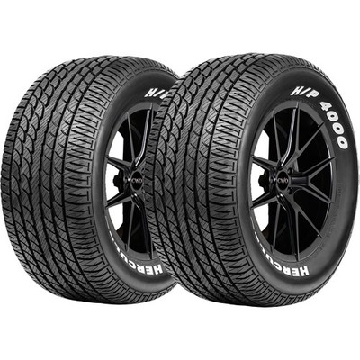 (QTY 2) P255/60R15 Hercules H/P 4000 102T SL White Letter Tires
