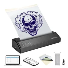 Tattoo Transfer Stencil Printer Wireless Bluetooth 10Pcs Transfer Paper