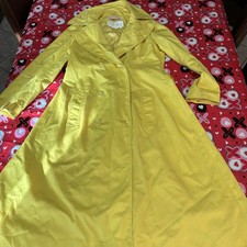 Vintage Stanley Korshank Chicago Double Breasted Yellow Trench Coat