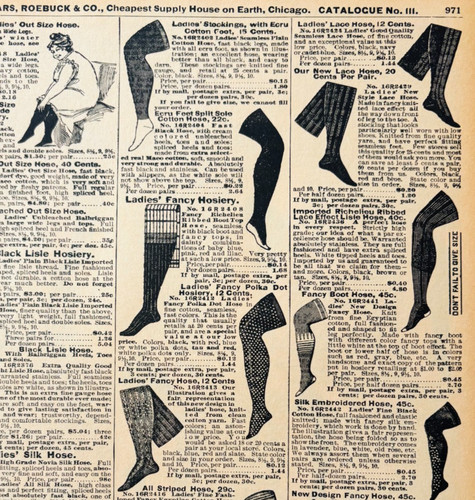 1901 Panty Hose Stockings Reproduction Advertisement Sears Fashion DWV12C