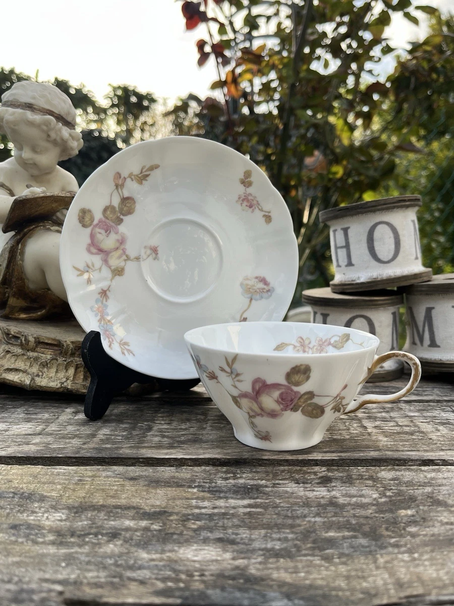 Superbe Tasse Et Soucoupe Du 19ème Siècle, Fine Porcelaine Anglaise
