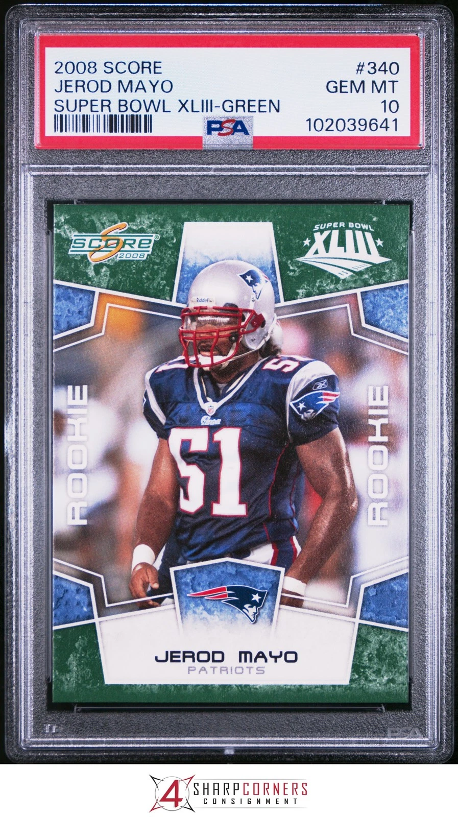 Jerod Mayo Score #340 Super Bowl XLIII-Green