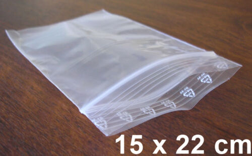 Lot de 100 sachets Zip plastique 150 x 220 mm - Photo 1/1