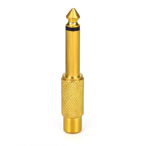 50pcs RCA Phono Female Jack to Male 6.3mm RF Adapter Converter Plug Goldplated - Picture 3 of 3