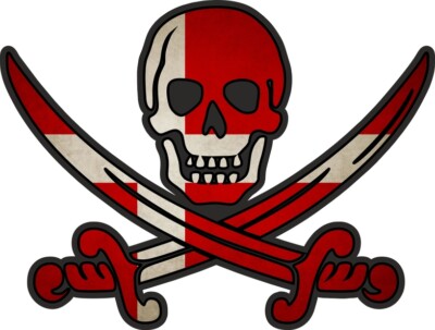sticker adesivi adesivo bandiera pirati pirata jack rackham calico danimarca DK