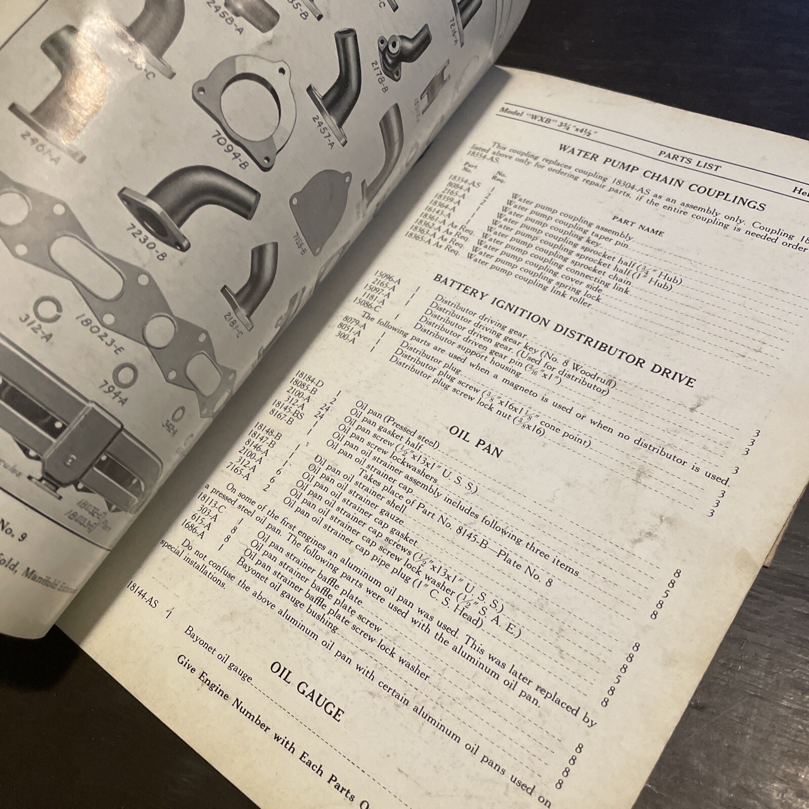 HERCULES ENGINE PARTS LIST Book WX SERIES 6 CYLINDER ENGINE WXA WXA2