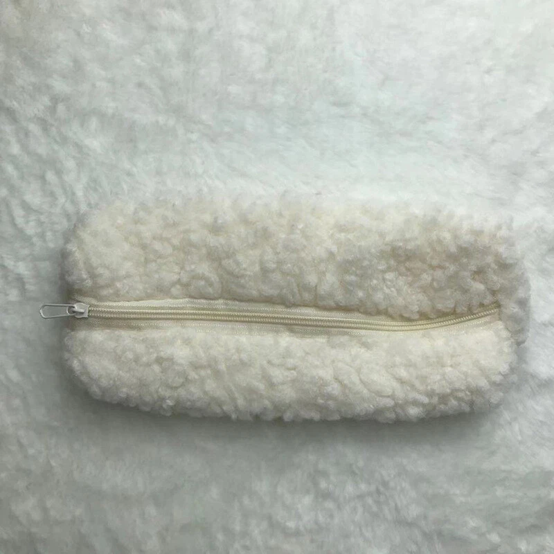 Bolsa de bolígrafos mullida de felpa de 2 piezas Estuche para lápices Escuela Estudiante Niños Papelería Foto 3 de 4