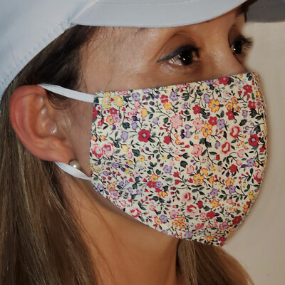 12 DELUXE Washable Face Masks - Double Head Straps (NO Ear Pull) Filter Pocket