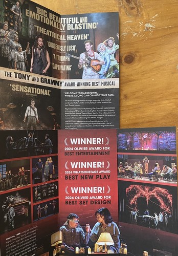 Hadestown Stranger Things Musical Original Flyer Handbill West End London Theatr - Picture 2 of 3